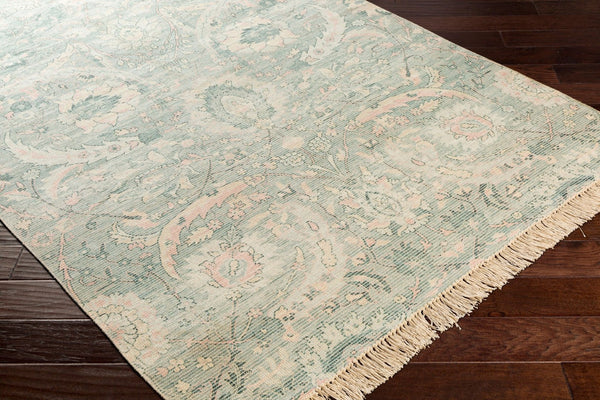 Livabliss Zainab Handwoven Flatweave Cotton Blend Rug with Fringe for Layered Boho Interiors ZAI2302-234