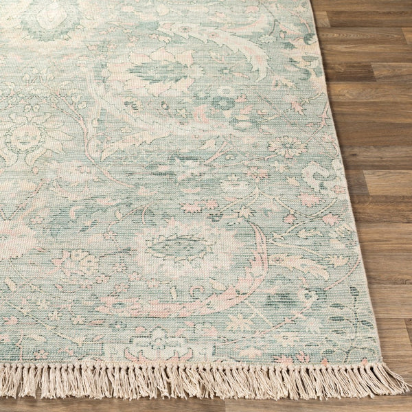 Livabliss Zainab Handwoven Flatweave Cotton Blend Rug with Fringe for Layered Boho Interiors ZAI2302-234