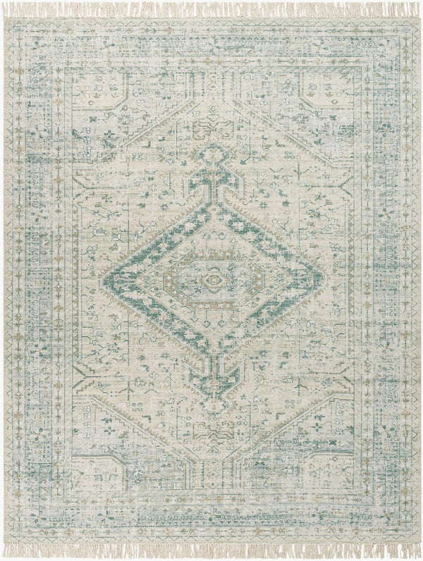 Livabliss Zainab Handwoven Flatweave Accent Rug with Fringe for Entryways and Hallways Sage, Dark Gree 8' x 10' ZAI2303-810