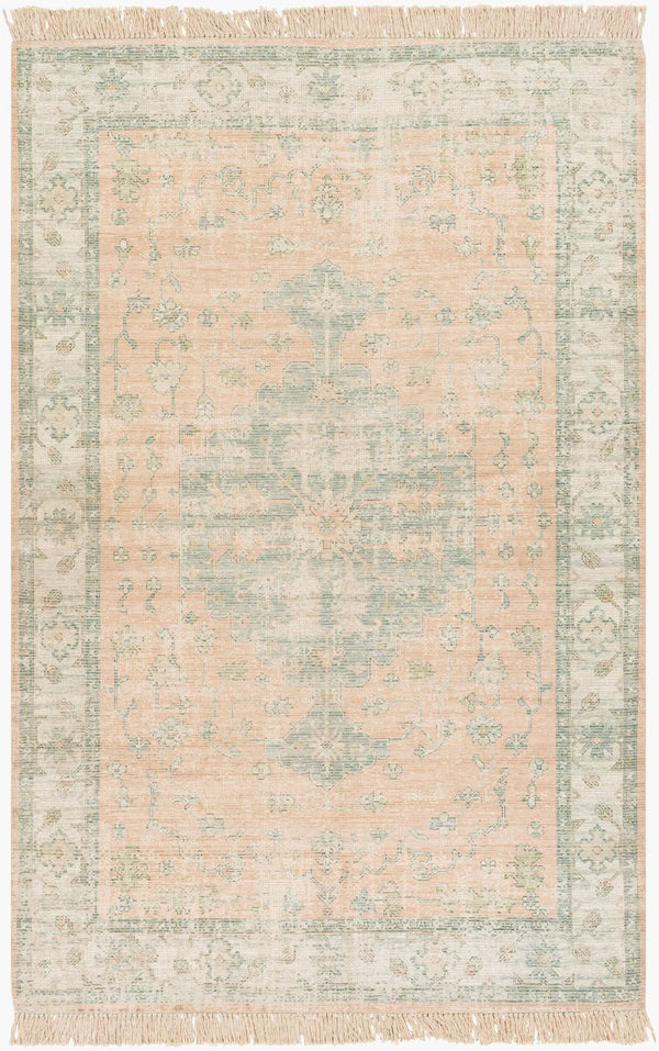Surya Zainab Handmade 2' X 3' Area Rug - Traditional Cotton & Polyester Design For Timeless Elegance Camel Cotton,Polyester Zai2305-234