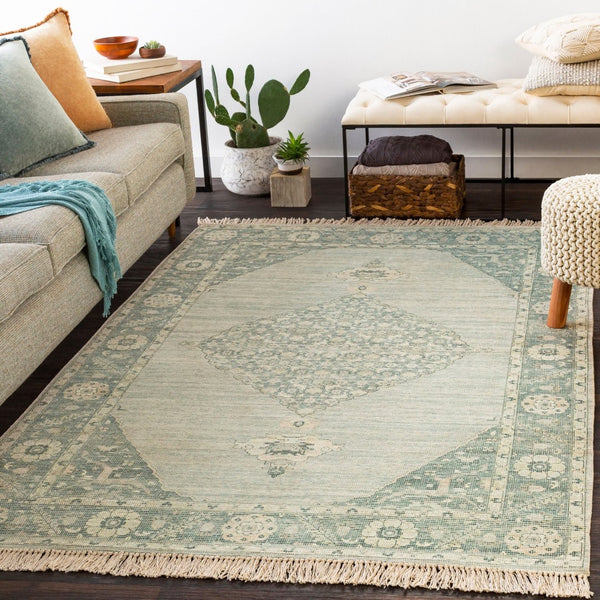 Livabliss Zainab Handwoven Flatweave Accent Rug Bohemian Fringe Cotton Blend Entryway Mat ZAI2306-23