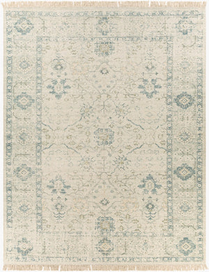 Livabliss Zainab Handwoven Flatweave Cotton Accent Rug with Fringe for Entryway or Bedside Sage, Dark Gree 8' x 10' ZAI2308-810
