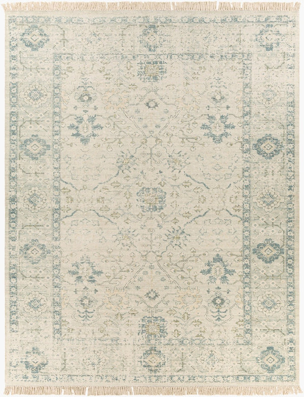 Livabliss Zainab Handwoven Flatweave Cotton Accent Rug with Fringe for Entryway or Bedside Sage, Dark Gree 8' x 10' ZAI2308-810