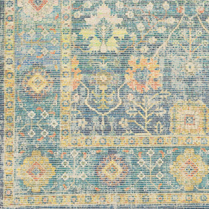 Surya Zainab Handmade 2' X 3' Area Rug - Traditional Cotton & Polyester Design For Timeless Elegance Ink Blue Cotton,Polyester Zai2309-234