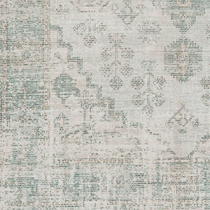 Livabliss Zainab Handwoven Flatweave Cotton Area Rug Traditional Pattern for Entryway or Bath Sage, Dark Gree 8' x 10' ZAI2311-810