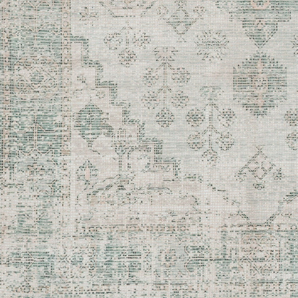 Livabliss Zainab Handwoven Flatweave Cotton Area Rug Traditional Pattern for Entryway or Bath Sage, Dark Gree 8' x 10' ZAI2311-810