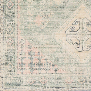 Livabliss Zainab Handwoven Cotton Blend Low Pile Rug with Fringe for Entryways and Hallways Sage, Dark Gree 2'3" x 4' ZAI2316-234