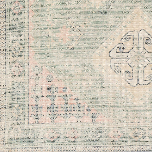 Livabliss Zainab Handwoven Cotton Blend Low Pile Rug with Fringe for Entryways and Hallways Sage, Dark Gree 2'3" x 4' ZAI2316-234