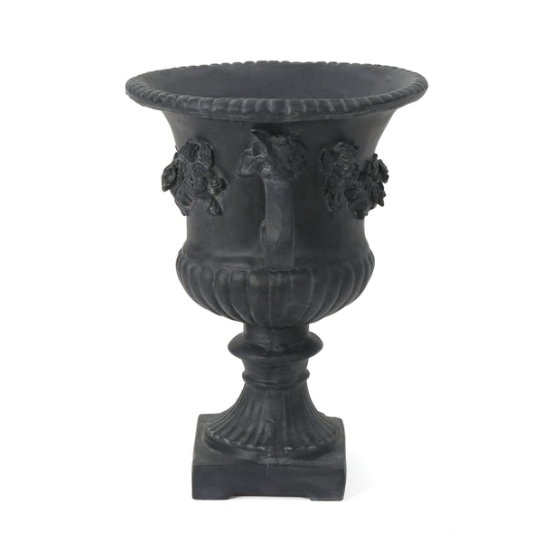 English Elm Buena Vista Handcrafted Urn Planter Sculptural Indoor Outdoor Garden Focal Piece 62166.00BLK