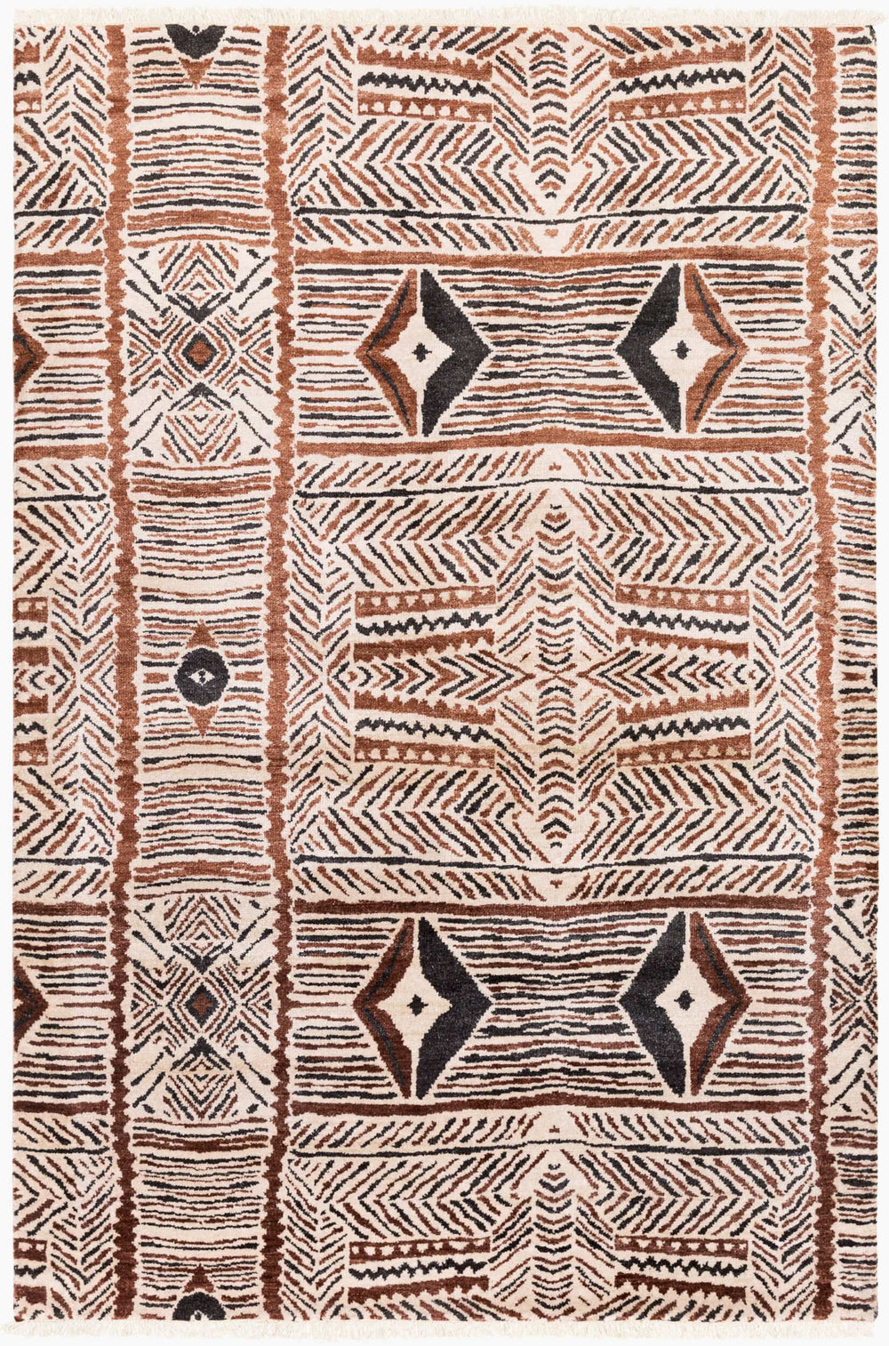 Surya Zambia Handmade Rug 2' X 3' - Timeless Design, Luxurious Wool & Viscose, Perfect For Any Room! Beige Viscose,Wool Zam1000-23