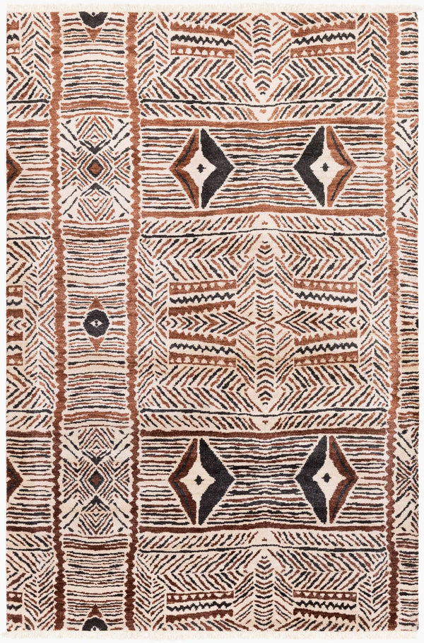 Surya Zambia Handmade Rug 2' X 3' - Timeless Design, Luxurious Wool & Viscose, Perfect For Any Room! Beige Viscose,Wool Zam1000-23