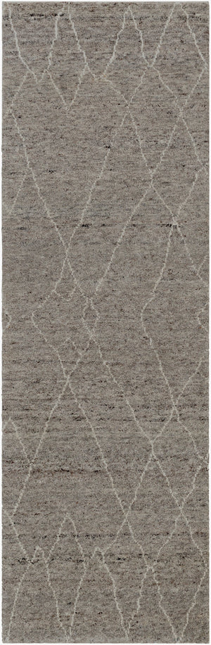 Surya Zara Handmade 2' X 3' Bohemian Rug - Luxurious Wool, Plush Comfort, Timeless Design For Any Room Charcoal Wool Zar2300-268