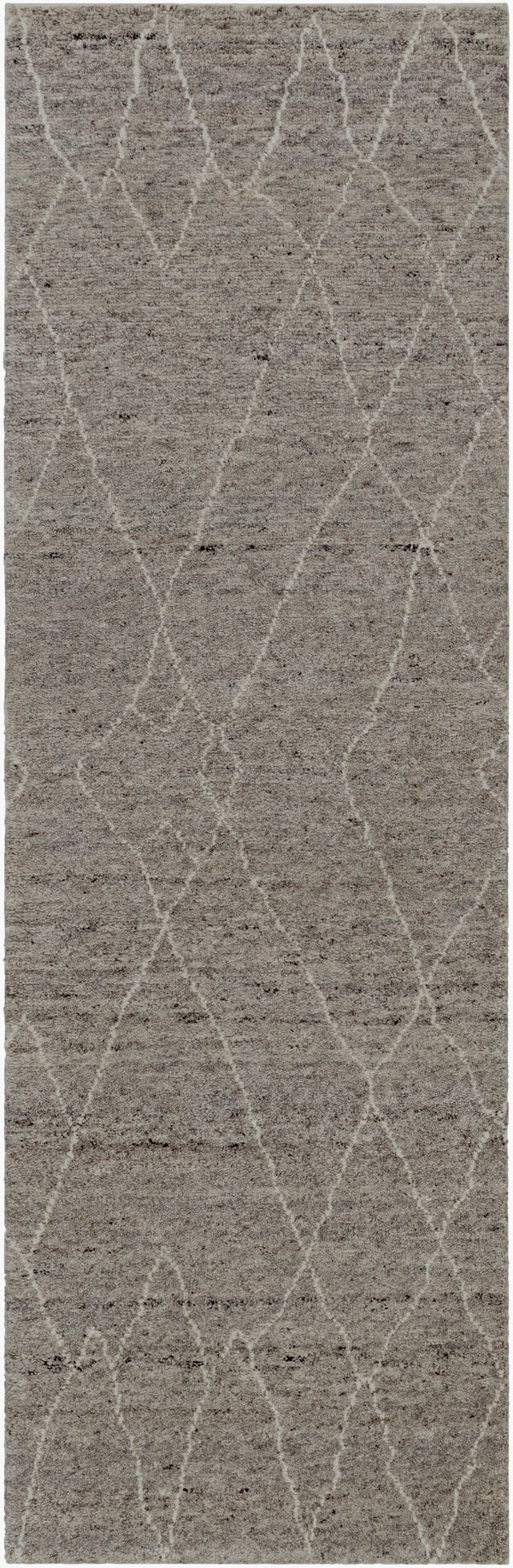 Surya Zara Handmade 2' X 3' Bohemian Rug - Luxurious Wool, Plush Comfort, Timeless Design For Any Room Charcoal Wool Zar2300-268