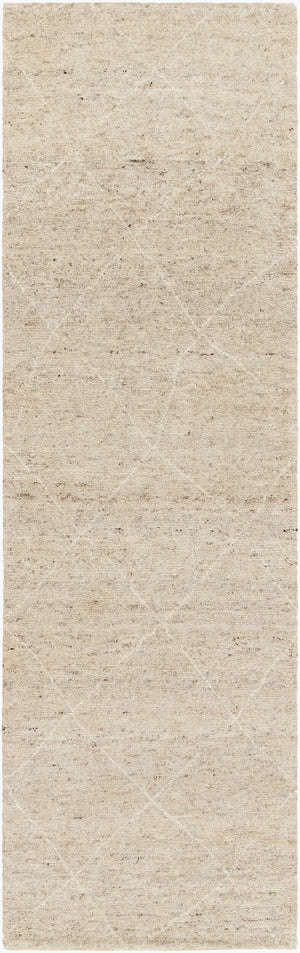 Surya Zara Handmade 2' X 3' Bohemian Rug - Luxurious Wool, Plush Comfort, Timeless Design For Any Room Beige Wool Zar2303-268