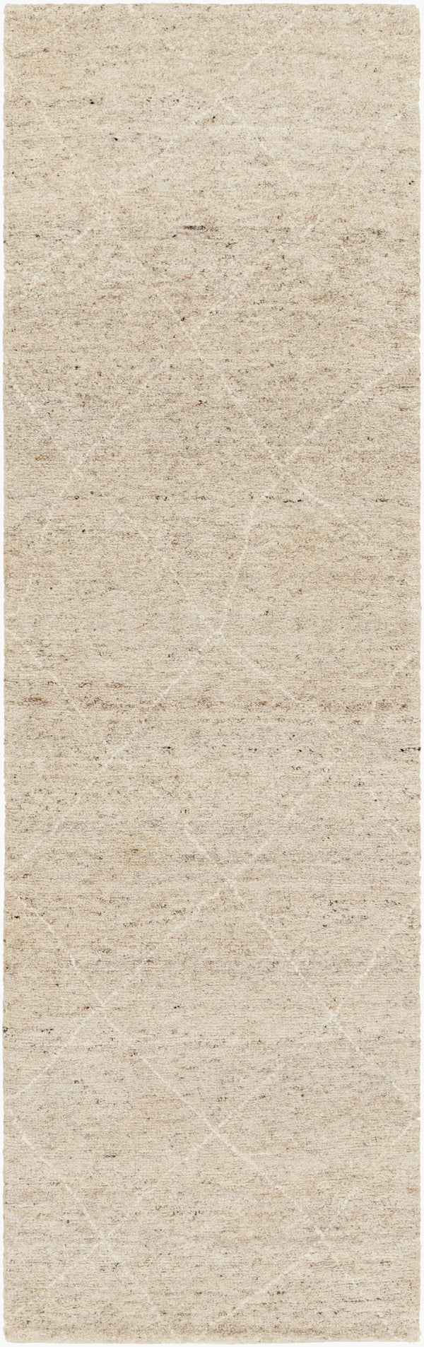 Surya Zara Handmade 2' X 3' Bohemian Rug - Luxurious Wool, Plush Comfort, Timeless Design For Any Room Beige Wool Zar2303-268