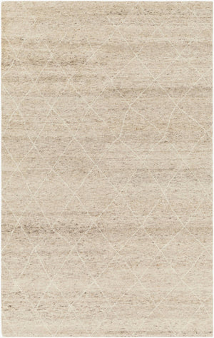 Surya Zara Handmade 2' X 3' Bohemian Rug - Luxurious Wool, Plush Comfort, Timeless Design For Any Room Beige Wool Zar2303-23