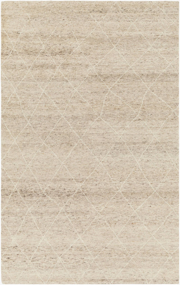 Surya Zara Handmade 2' X 3' Bohemian Rug - Luxurious Wool, Plush Comfort, Timeless Design For Any Room Beige Wool Zar2303-23