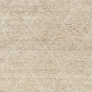 Surya Zara Handmade 2' X 3' Bohemian Rug - Luxurious Wool, Plush Comfort, Timeless Design For Any Room Beige Wool Zar2303-268