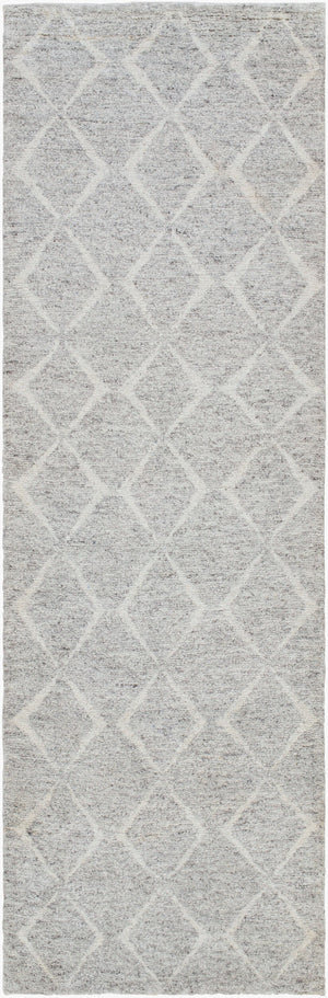 Surya Zara Handmade 2' X 3' Bohemian Rug - Luxurious Wool, Plush Comfort, Timeless Design For Any Room Gray Wool,Viscose Zar2304-268