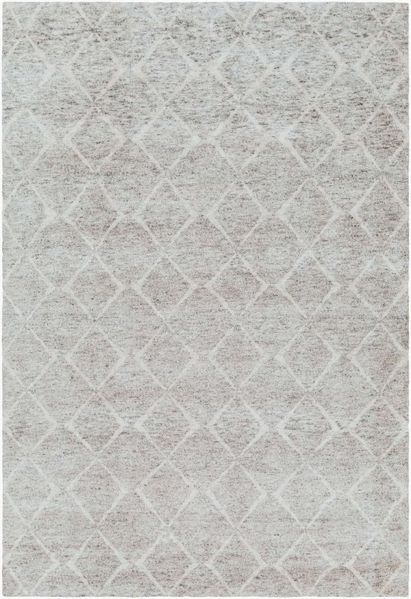 Surya Zara Handmade 2' X 3' Bohemian Rug - Luxurious Wool, Plush Comfort, Timeless Design For Any Room Gray Wool,Viscose Zar2304-69