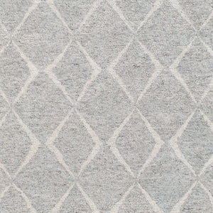 Surya Zara Handmade 2' X 3' Bohemian Rug - Luxurious Wool, Plush Comfort, Timeless Design For Any Room Gray Wool,Viscose Zar2304-69