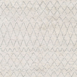 Surya Zara Handmade 2' X 3' Bohemian Rug - Luxurious Wool, Plush Comfort, Timeless Design For Any Room Light Gray Viscose,Wool Zar2306-268