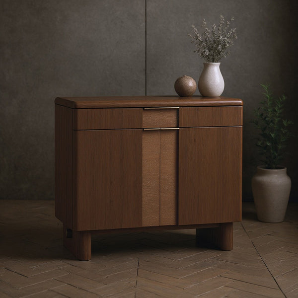 A.R.T. Furniture Verge Accent Door Chest - Handcrafted Walnut Storage with Rounded Design for Modern Interiors & Style 337397-1960