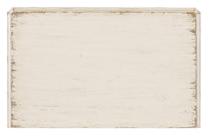 Hooker Furniture Americana Vintage-Inspired Three-Drawer Nightstand With Distressed Oak Finish, Scalloped Base & Bronze Hardware Whites/Creams/Beiges 7050-90015-02