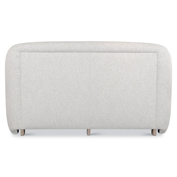 Bernhardt Bernhardt Shelter Bed California King — Upholstered Curved Headboard, Wire‑Brushed Oak Feet, Modern Luxe K2219