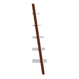 Homelegance By Top-Line Haddon Two-Tone Leaning Ladder Bookcase Brown Wood