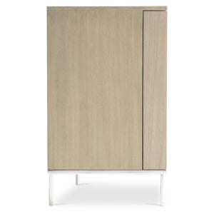 Bernhardt Bernhardt Modulum Buffet With Geometric Veneer Panels, Faux Marble, Stainless Base & Soft‑Close Drawer 315132