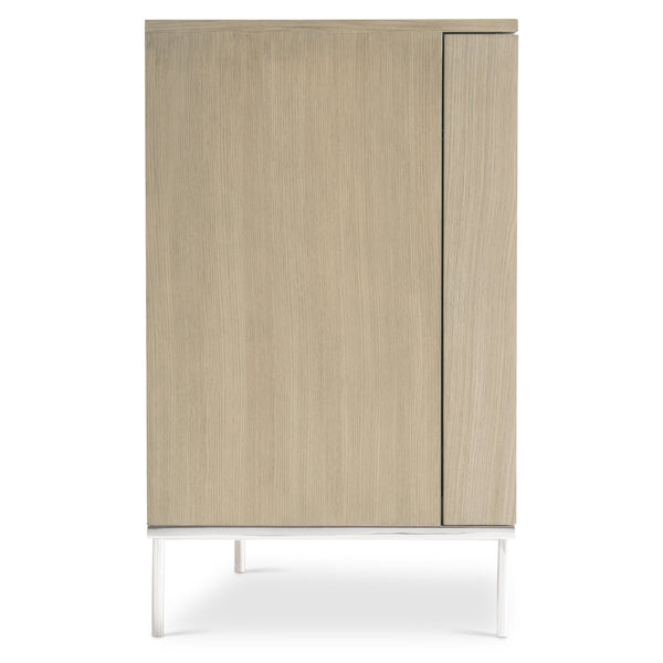 Bernhardt Bernhardt Modulum Buffet With Geometric Veneer Panels, Faux Marble, Stainless Base & Soft‑Close Drawer 315132