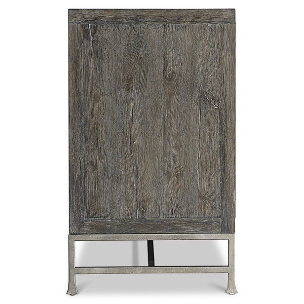 Bernhardt Bernhardt Tribeca Buffet With Geometric Raised Doors, Dark Tadon Oak & Textured Steel Base, 64.5" 333134