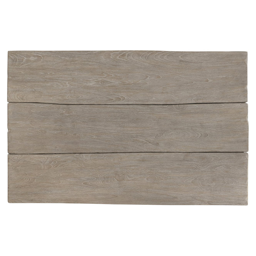 Bernhardt Bernhardt Melbourne Teak Cocktail Table 56"W X 36"D Live-Edge Plank Top Carbonized Sea Oat Finish X06023