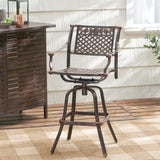 Christopher Knight Home® Sebastian Outdoor Barstool in Shiny Copper, Cast Aluminum, Assembly Required