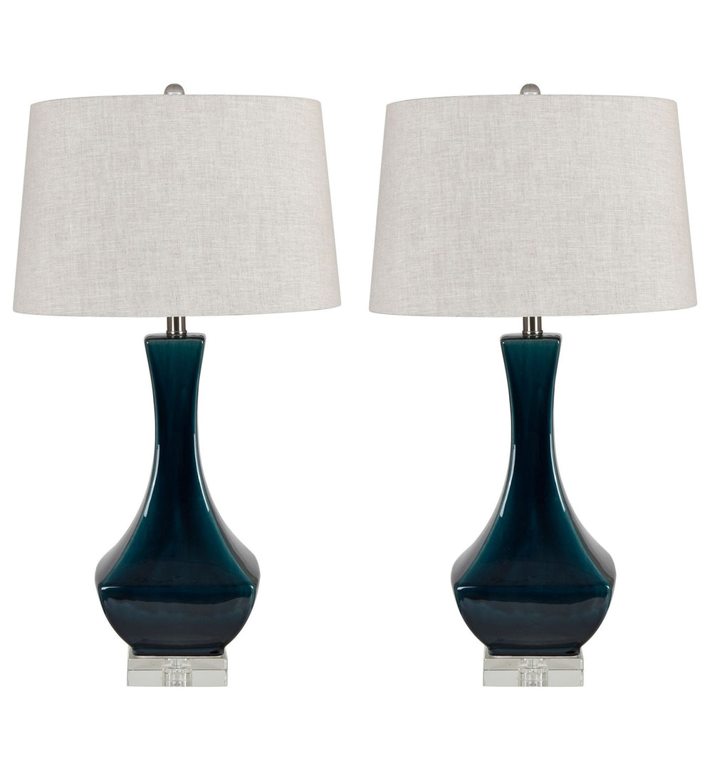 Crestview Collection 31"H Elegant Ceramic Table Lamp Set Of 2 With Stylish Shade – Perfect For Home Décor & Lighting!   Cvazp145