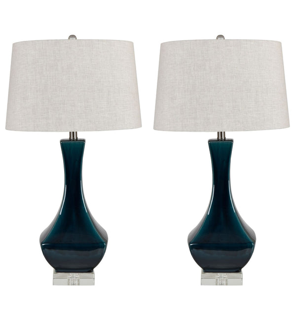 Crestview Collection 31"H Elegant Ceramic Table Lamp Set Of 2 With Stylish Shade – Perfect For Home Décor & Lighting!   Cvazp145