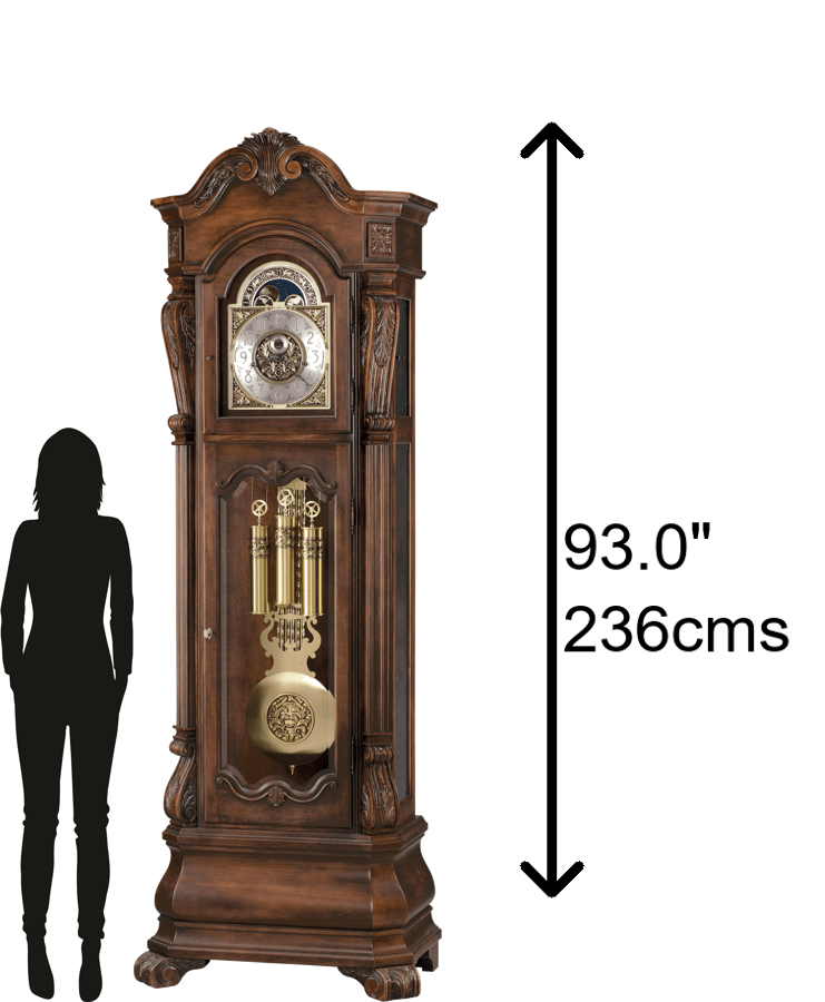 Hekman Furniture 611025 Hamlin Grandfather Clock - Heirloom-quality Cherry Wood Design With Triple-chime Movement Rustic Cherry Hamlin Grandfather Clock 611025