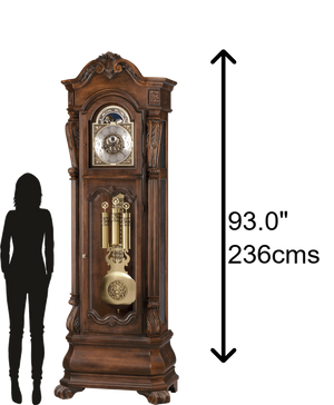 Hekman Furniture 611025 Hamlin Grandfather Clock - Heirloom-quality Cherry Wood Design With Triple-chime Movement Rustic Cherry Hamlin Grandfather Clock 611025