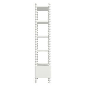 A.R.T. Furniture Haven Etagere: Vintage-Inspired Storage Shelf with Spindle Sides, Drawer, and Modern White Finish 339400-2367