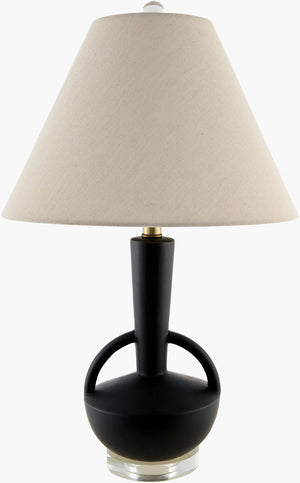 Livabliss Zenbow Ceramic and Crystal Table Lamp with Linen Shade for Bedside Ambient Glow ZBW-002