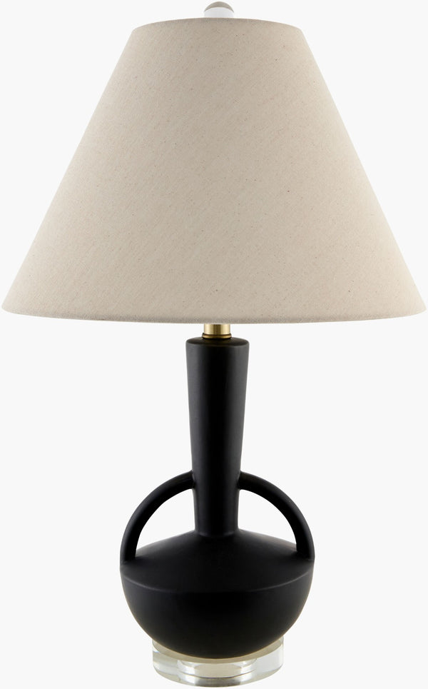 Livabliss Zenbow Ceramic and Crystal Table Lamp with Linen Shade for Bedside Ambient Glow ZBW-002