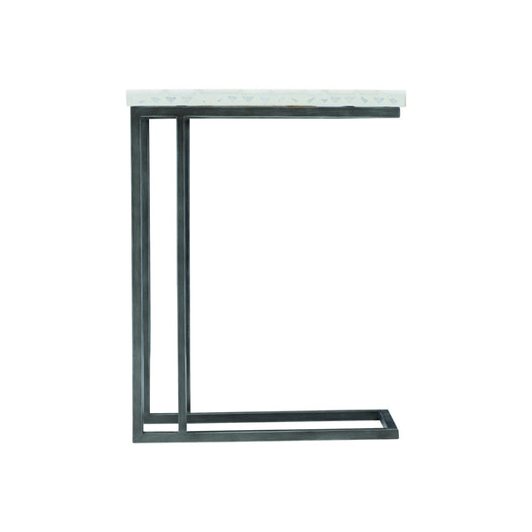 Bernhardt Bernhardt Sausalito Terrazzo Outdoor Side Table — Compact 12.5"W X 26"H Cantilevered Steel Base, Weather-Resistant Finish X01107