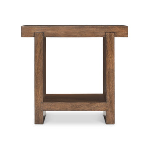 Bernhardt Bernhardt Tomas Solid Suar Wood Side Table with Shelf Modern Organic Living Room L25126