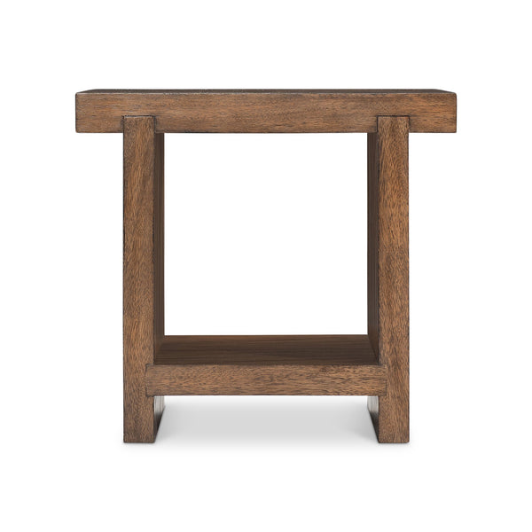 Bernhardt Bernhardt Tomas Solid Suar Wood Side Table with Shelf Modern Organic Living Room L25126