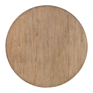 Hooker Furniture Commerce Round Cocktail Table In Solid Mindi Wood, 42" Rustic Distressed Top, Medium Natural Finish 7228-80006-85