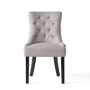 English Elm Cheney Tufted Upholstered Dining Chair Set with Solid Wood Legs for Modern Rooms 54181.00FLGY
