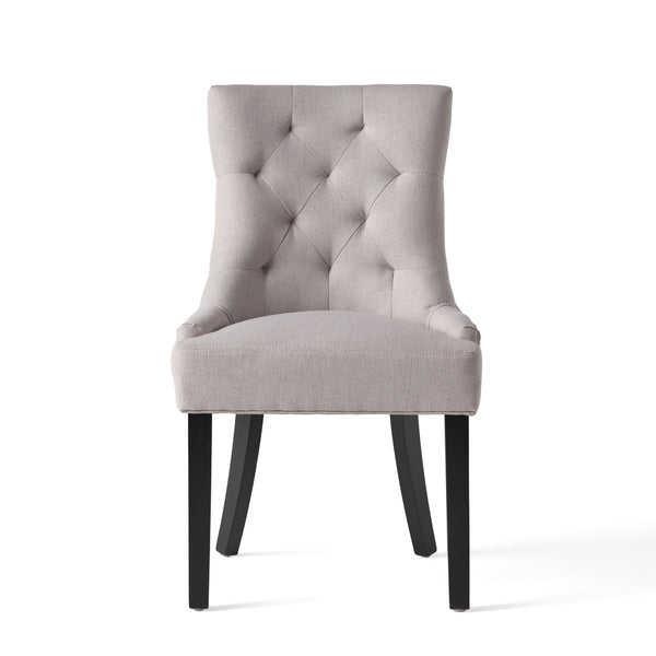 English Elm Cheney Tufted Upholstered Dining Chair Set with Solid Wood Legs for Modern Rooms 54181.00FLGY