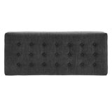 Homelegance By Top-Line Lyon Tufted Storage Bench Black Polyester