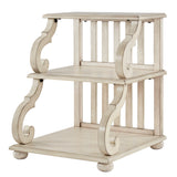 Homelegance By Top-Line Maude Scroll End Table White Veneer